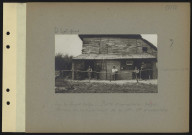 S.l. Sur le front belge. Poste d'aérostiers belges. Bureau de recoupement de la première compagnie d'aérostiers