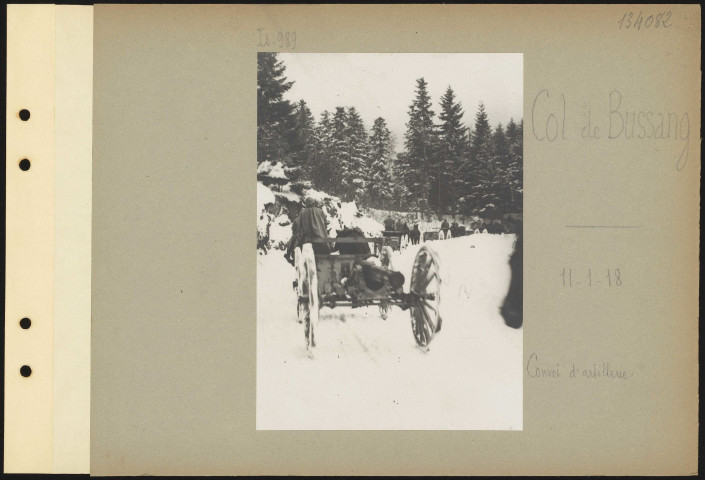 Col de Bussang. Convoi d'artillerie