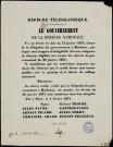 Dépêche télégraphique : Le décret susvisé rendu par la Délégation du Gouvernement à Bordeaux, est annulé
