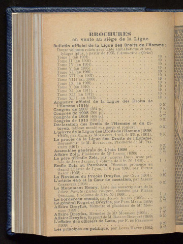 Septembre 1915 - Bulletin officiel de la Ligue des Droits de l'Homme