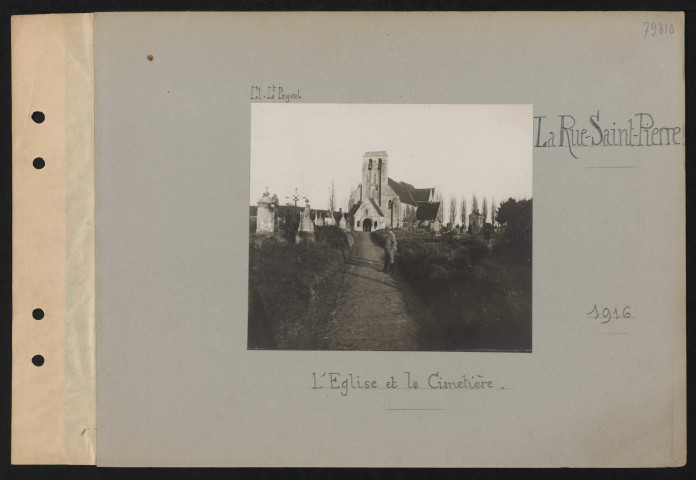La Rue-Saint-Pierre. L'église et le cimetière