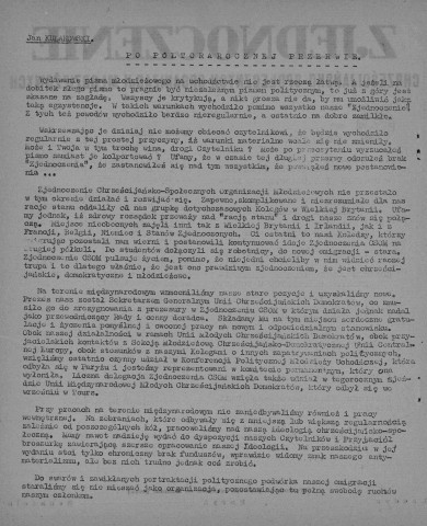 Zjednoczenie chrzescijansko spolecznych organizacji mlodziezowych (1954; n°15-17)