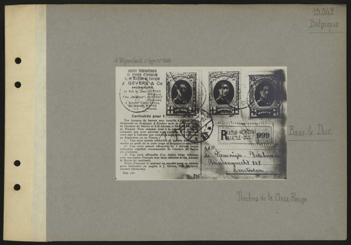 Bar-le-Duc. Timbres de la Croix-Rouge