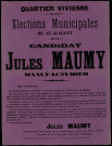 Elections municipales du 23 juillet : Candidat Jules Maumy