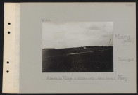 Méry (près). Abords du village et éclatements d'obus devant Méry