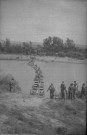 Ponton sur l'Ebre pour le passage des soldats de la XIIIe B.I les 25-26 juillet 1938