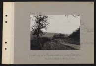 Le Plémont. Le massif occupé par les Allemands : à droite, route de Lassigny à Elincourt avec organisations défensives des premières lignes françaises