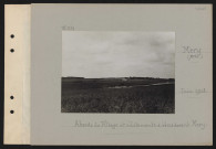 Méry (près). Abords du village et éclatements d'obus devant Méry