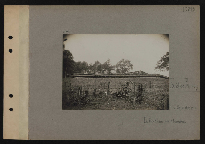 Forêt de Parroy. Le blockhaus des 5 tranchées