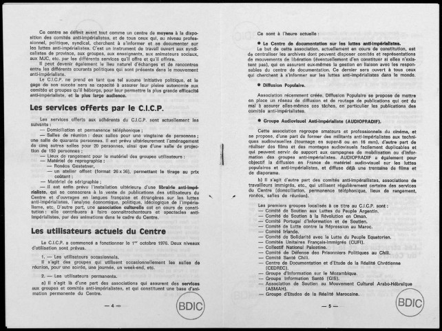 Comité anti-impérialiste : documents.