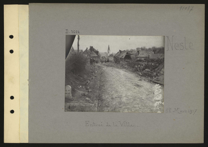 Nesle. Entrée de la ville