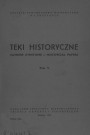 Teki Historyczne (1959; Tome X)  Autre titre : Cahiers d'Histoire - Historical Papers