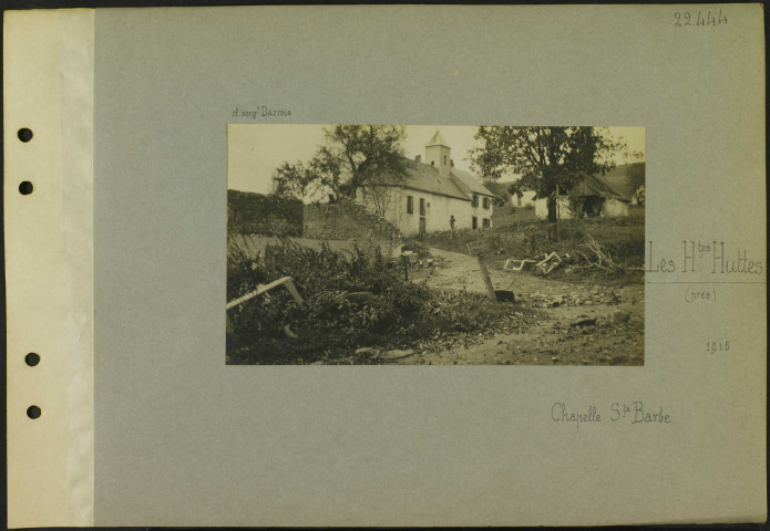 Les hautes Huttes (Près). Chapelle Sainte-Barbe