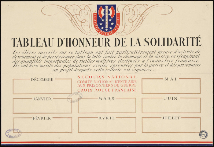 Tableau d'honneur de la solidarité