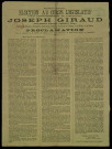 Joseph Giraud : proclamation
