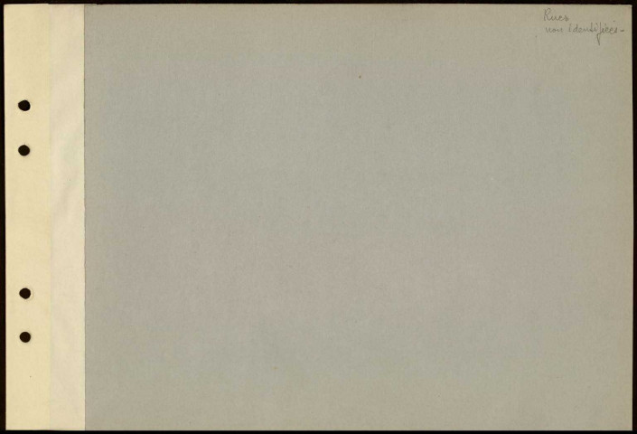 Intercalaire "Rues non identifiées"