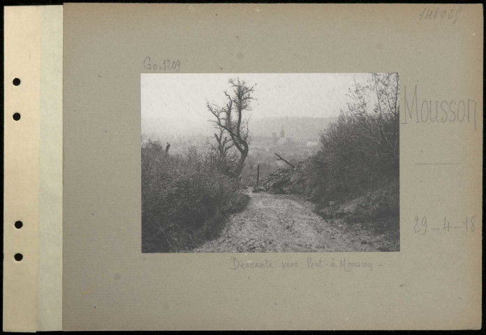 Mousson. Descente vers Pont-à-Mousson