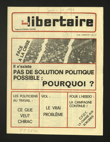 1977 - Le Monde libertaire