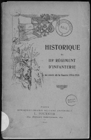 Historique du 118ème régiment d'infanterie