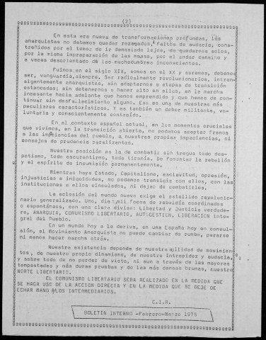 Comisión intercontinental de relaciones en exilio (1975 : n° 2 ; 4-7)