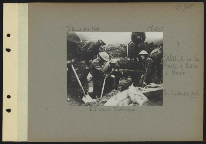 ? Bataille de la route d'Ypres à Menin. PS avancé britannique