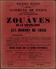 N°366 bis. (en formation) Les Zouaves de la République. Aux hommes de cœur