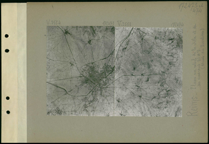 Reims. Plans en relief de la ville et de ses environs est et sud (musée des Invalides)