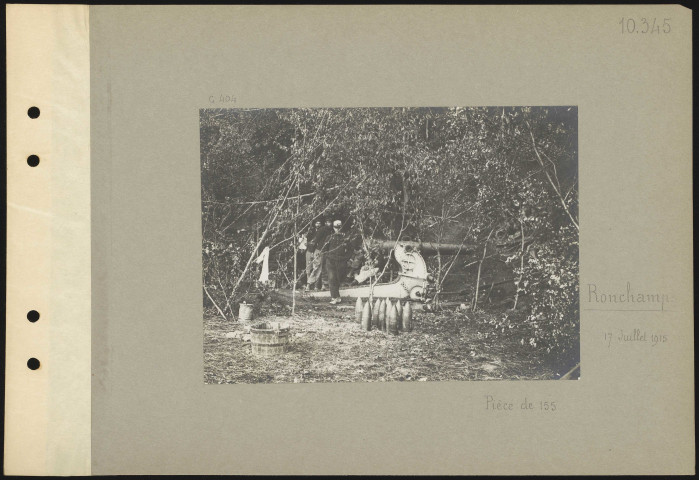 Le Rond Champ. Pièce de 155