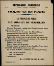 N°395. Le peuple de Paris aux soldats de Versailles L'heure du grand combat