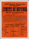 Comité de Défense du IXè Arrondissement : Liste des candidats