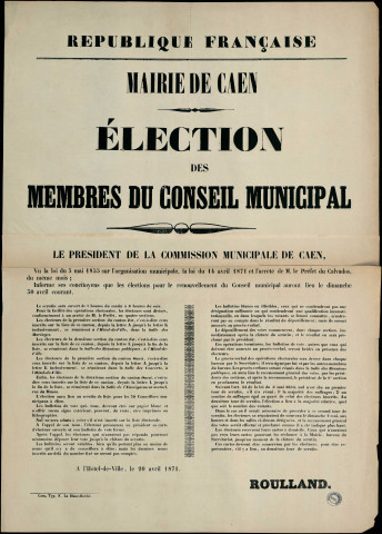 Élection des membres du Conseil municipal