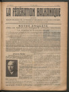 Mai 1928 - La Fédération balkanique