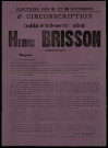 Henri Brisson... Candidat de la Démocratie radicale