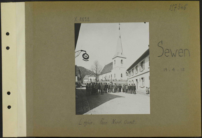 Sewen. L'église. Face nord-ouest