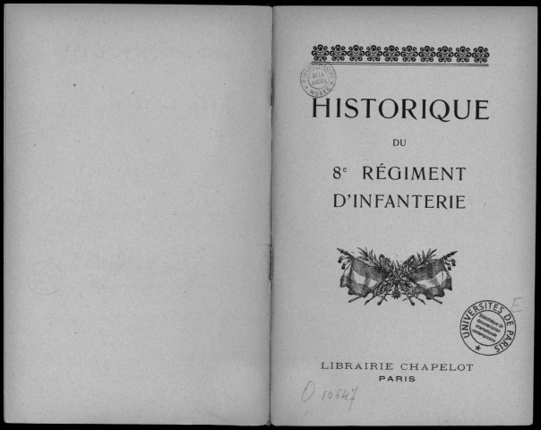 Historique du 8ème régiment d'infanterie