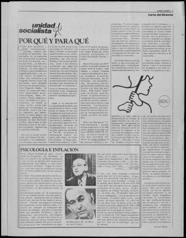 Recueil. Brochures de propagande. Unidad Socialista. Sous-Titre : Lieux divers ; 1977-1988