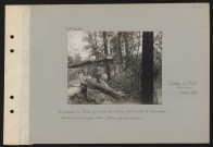 Canny-sur-Matz. Le ruisseau du Matz, à la sortie du village, après un tir de destruction allemand sur un pièce isolée, établie près du ruisseau