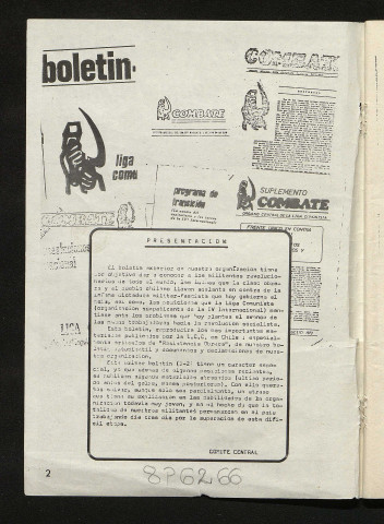Liga comunista de Chile. Boletín exterior - 1974