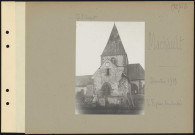 Machault. L'église bombardée
