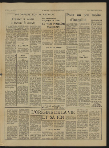 1955 - Le Monde libertaire