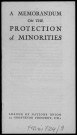 A memorandum on the protection of minorities