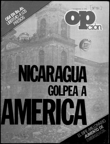 Opción. N° 14, 1 de septiembre 1979. Sous-Titre : Boletín mensual de circulación restringida. Autre titre : Opción (Buenos Aires)