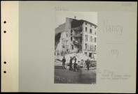 Nancy. Rue Saint-Jean. Hôtel Saint-Georges atteint par une bombe d'avion