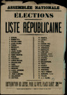 Assemblée Nationale : Liste Républicaine
