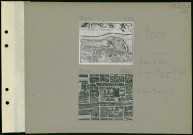 Reims. Plans de Reims. En haut : plan par Jean Colin, 1965. En bas : plan par X
