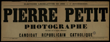 Élections Législatives : Pierre Petit Candidat Républicain Catholique