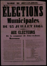 Aux électeurs de la commune de Jouy-en-Josas… Le maire de Jouy : Alphonse Mallet