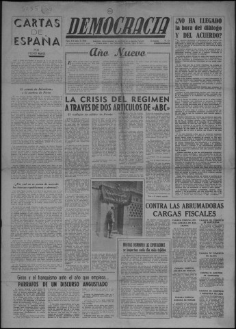 Democracia (1956 : n°21). Autre titre : Devient : España