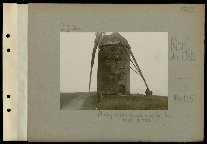 Mont des Cats. Moulin au pied duquel a été tué le prince de Hesse
