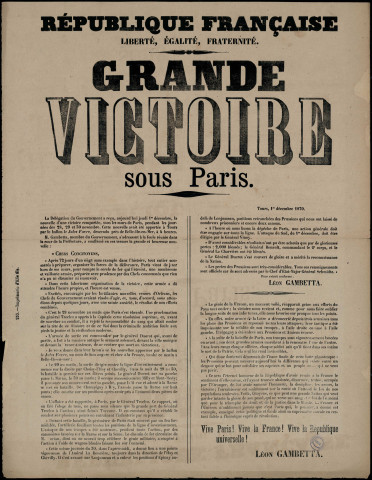 Grande victoire sous Paris